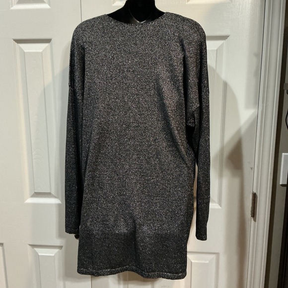 INC International Concepts‎ XL V Neck Sparkle Sweater Tunic Top - Picture 3 of 4
